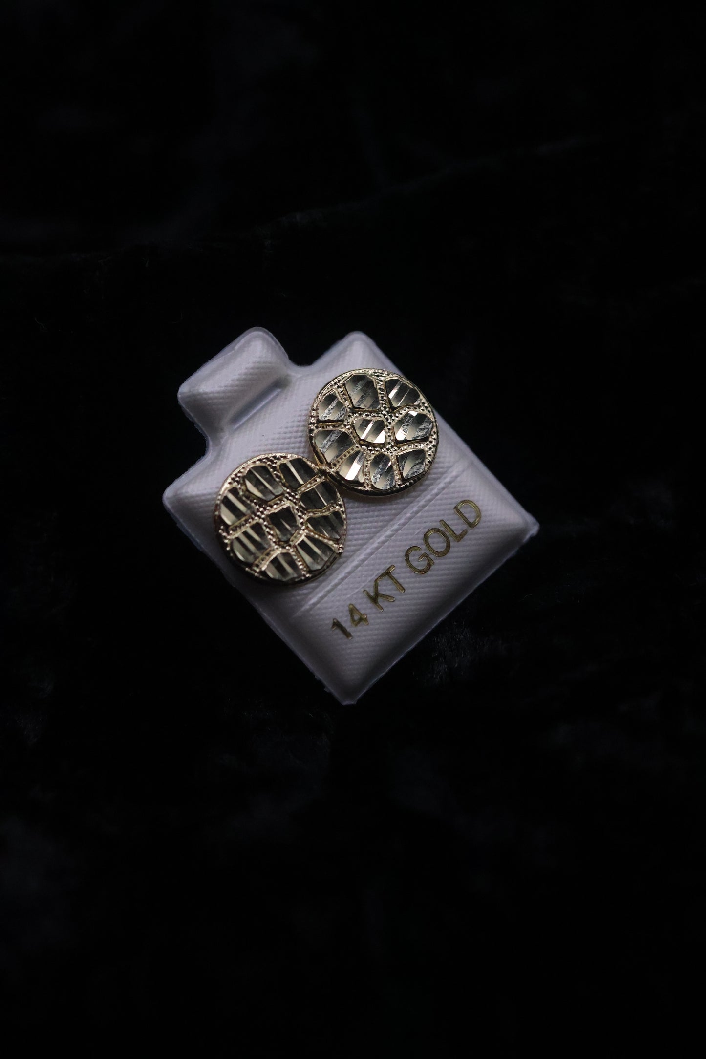 14k Big nugget earrings