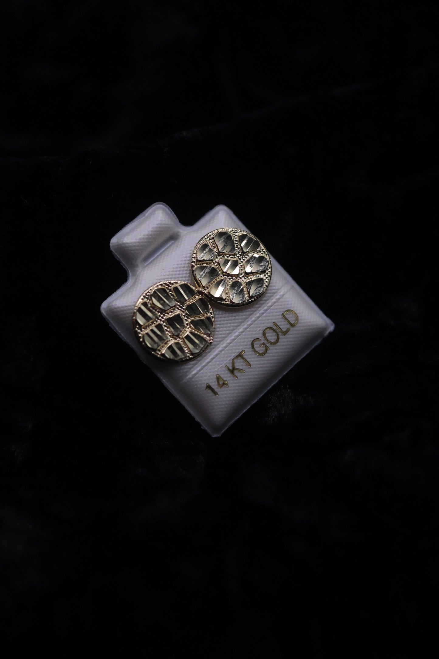 14k Big nugget earrings