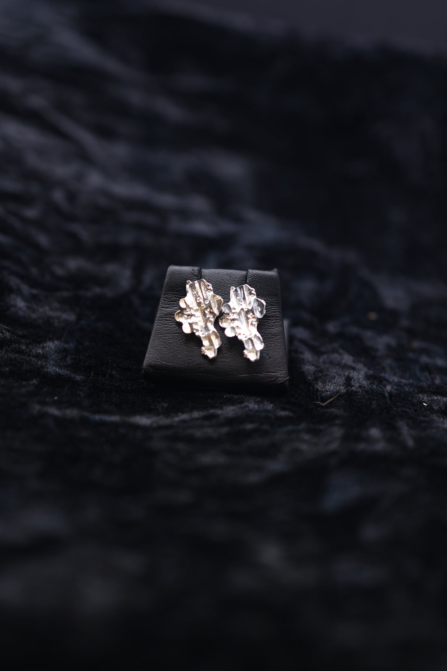 Silver Nugget Earring