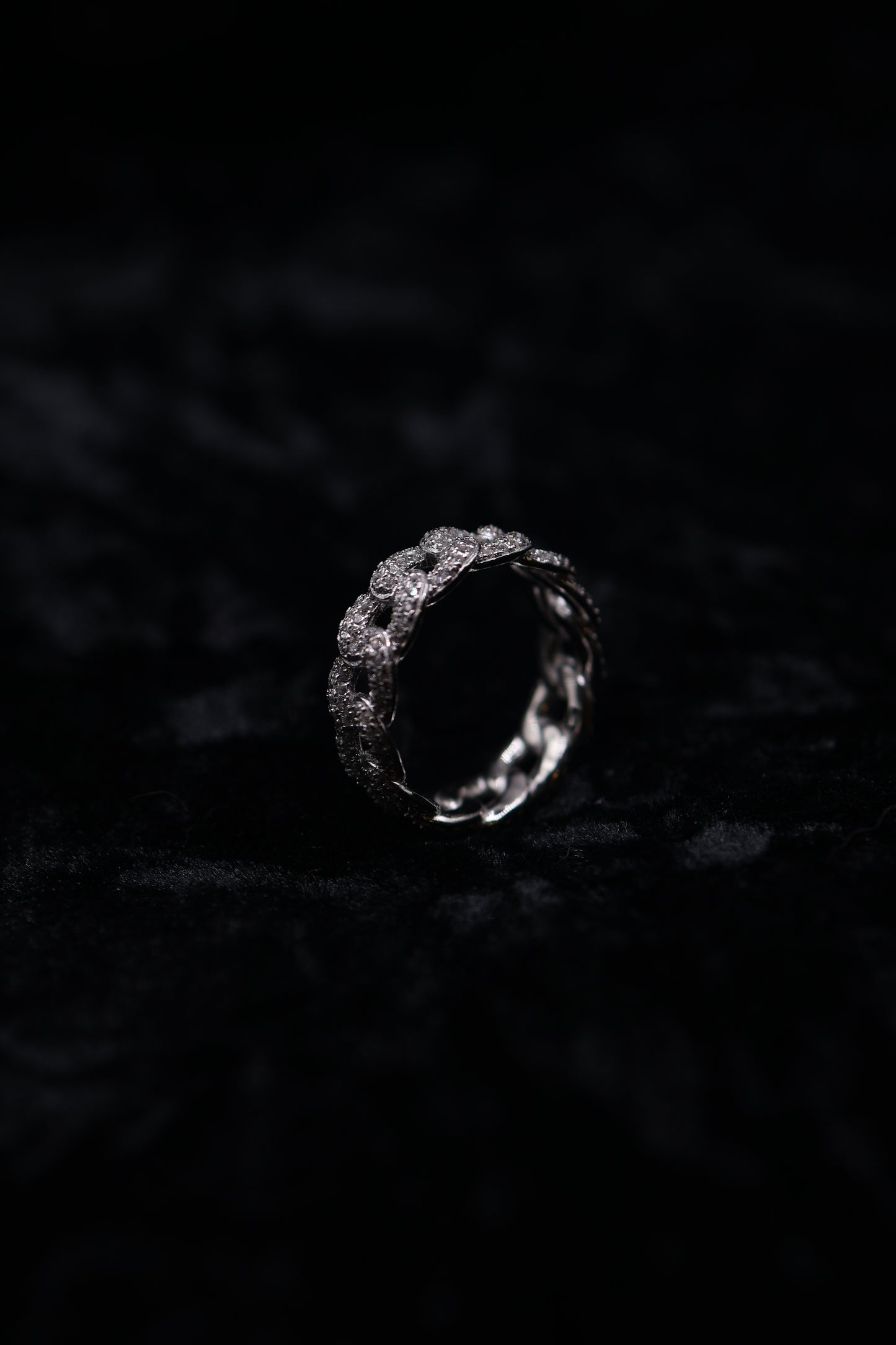 Iced out Cuban Link Ring