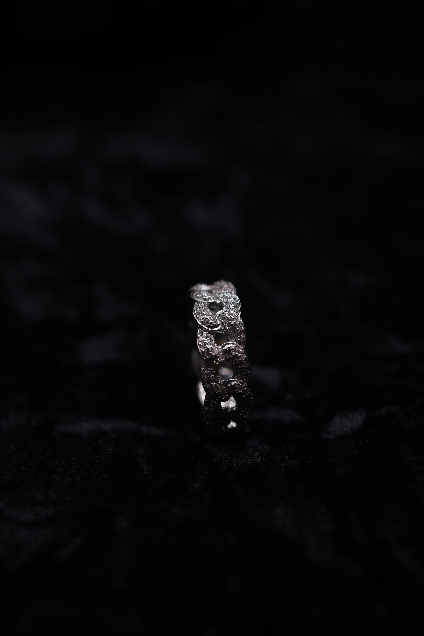 Iced out Cuban Link Ring