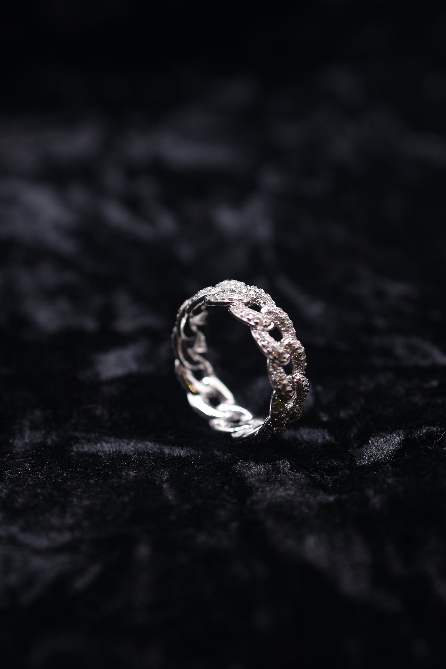 Iced out Cuban Link Ring