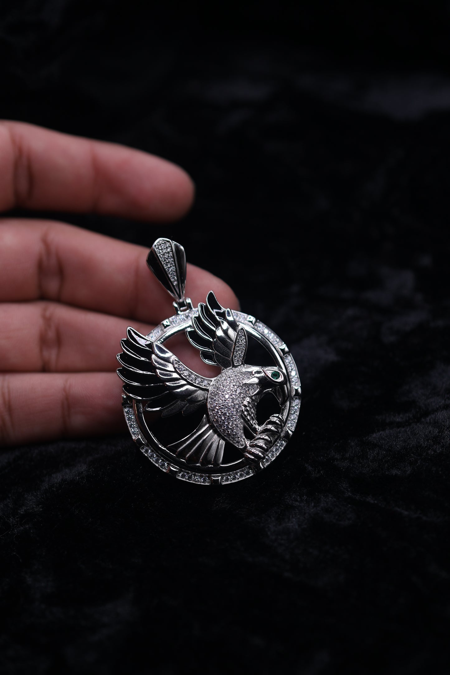 Iced Out Eagle Pendant