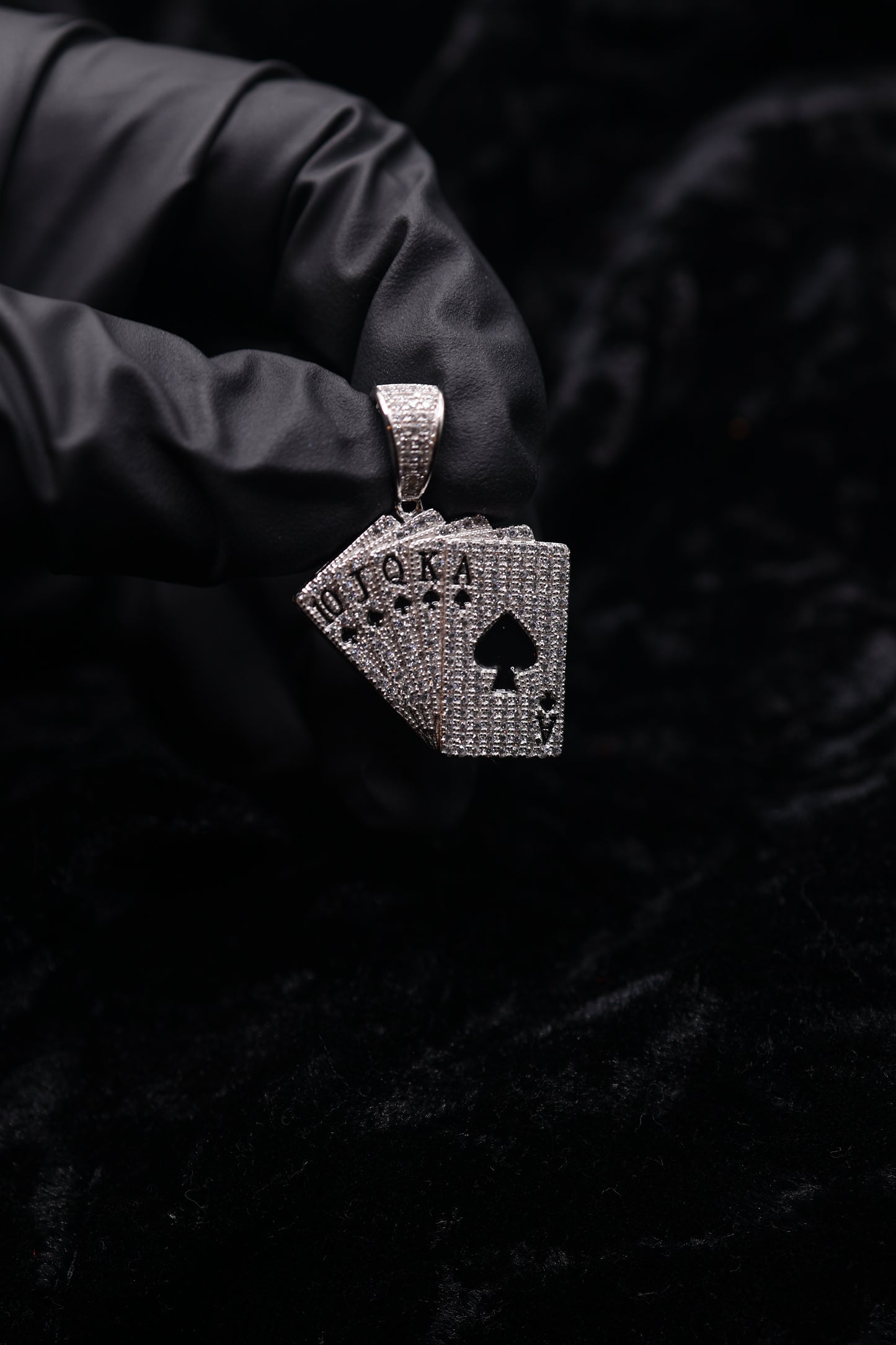 Iced Out Poker card Pendant