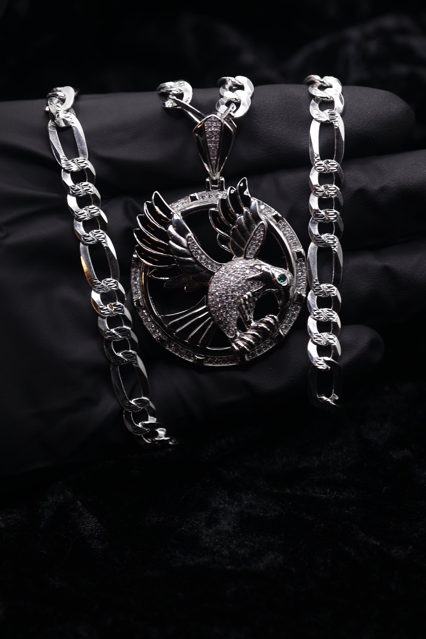 Iced Out Eagle Pendant