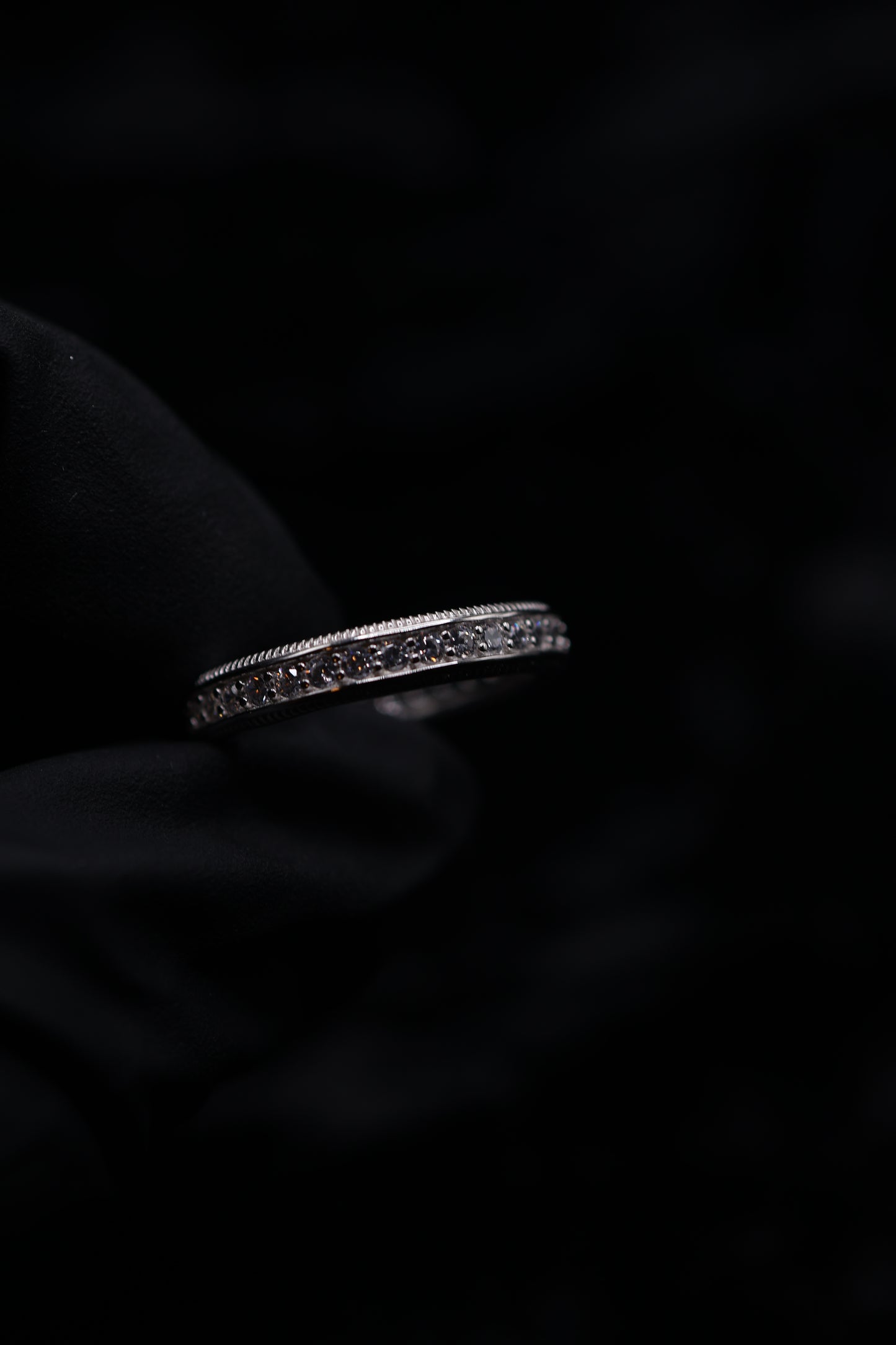 Iced out Moissointe ring