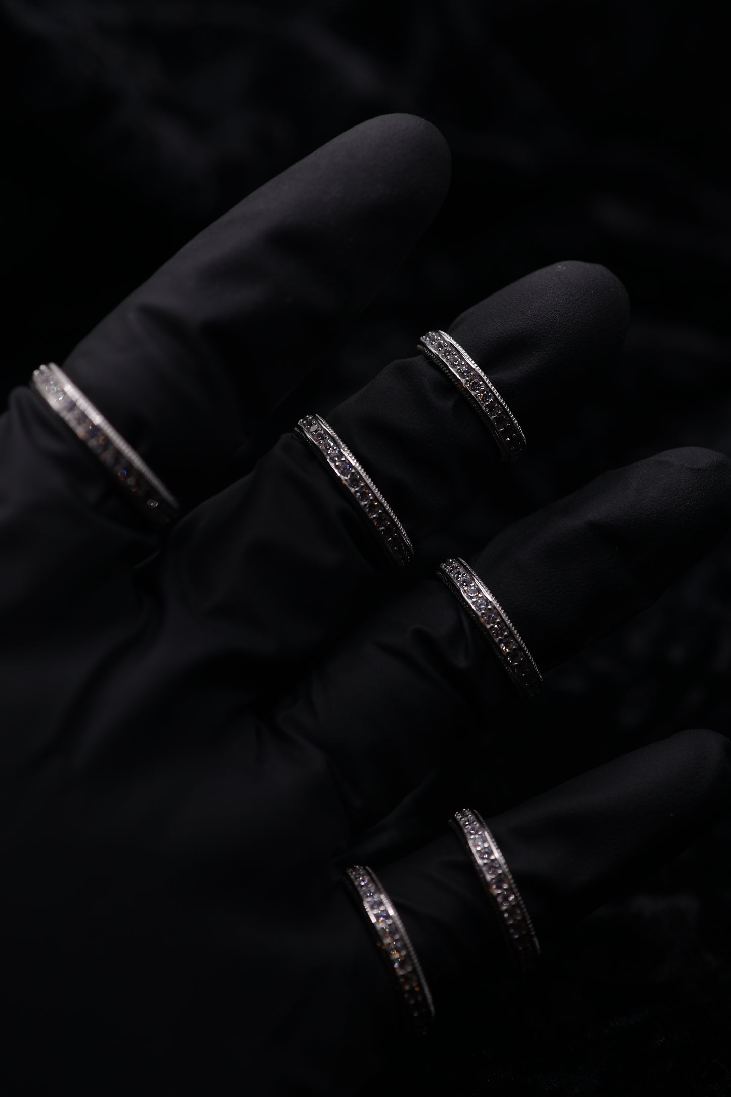 Iced out Moissointe ring