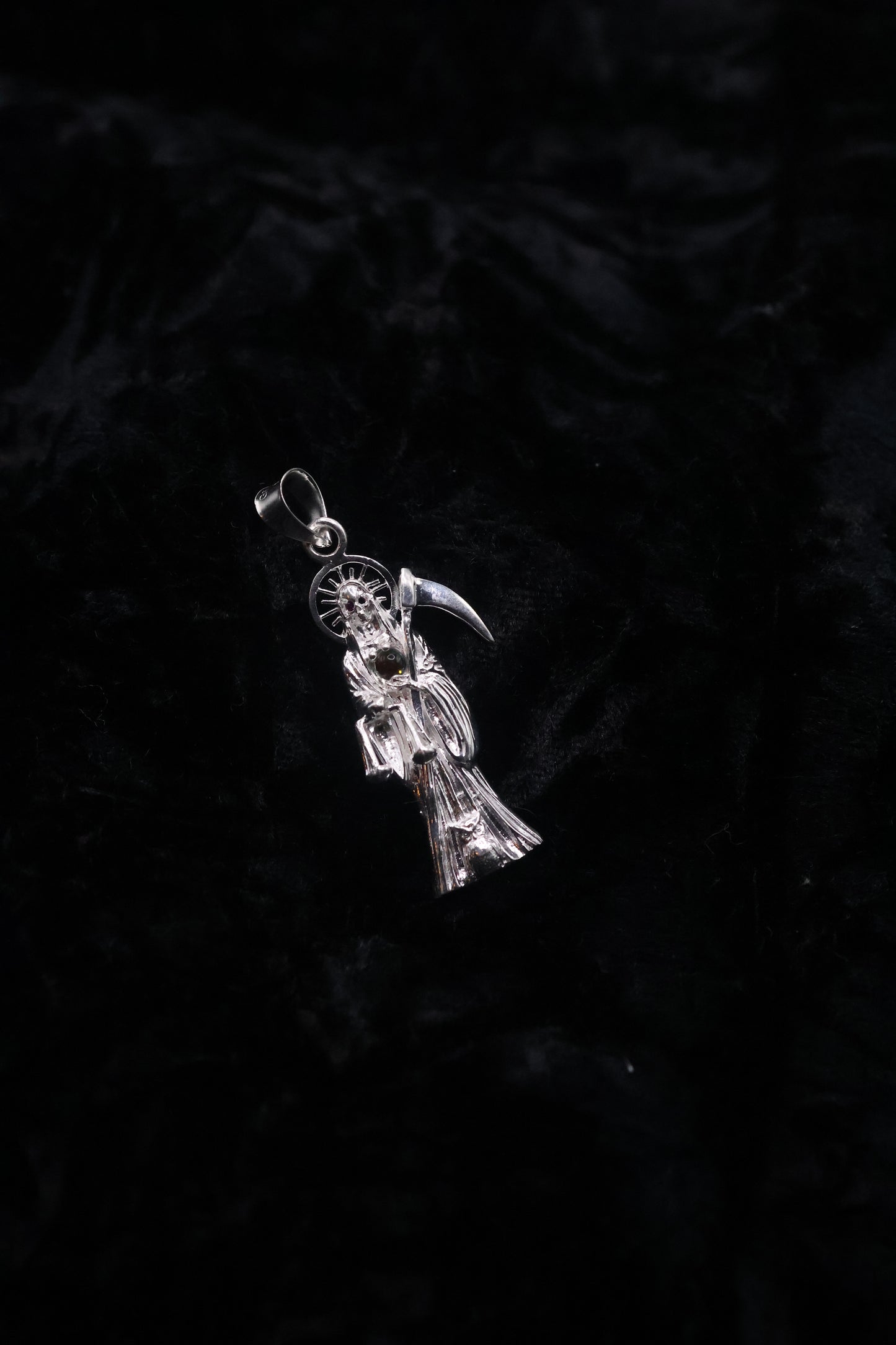 Opal Santa Muerte Pendant