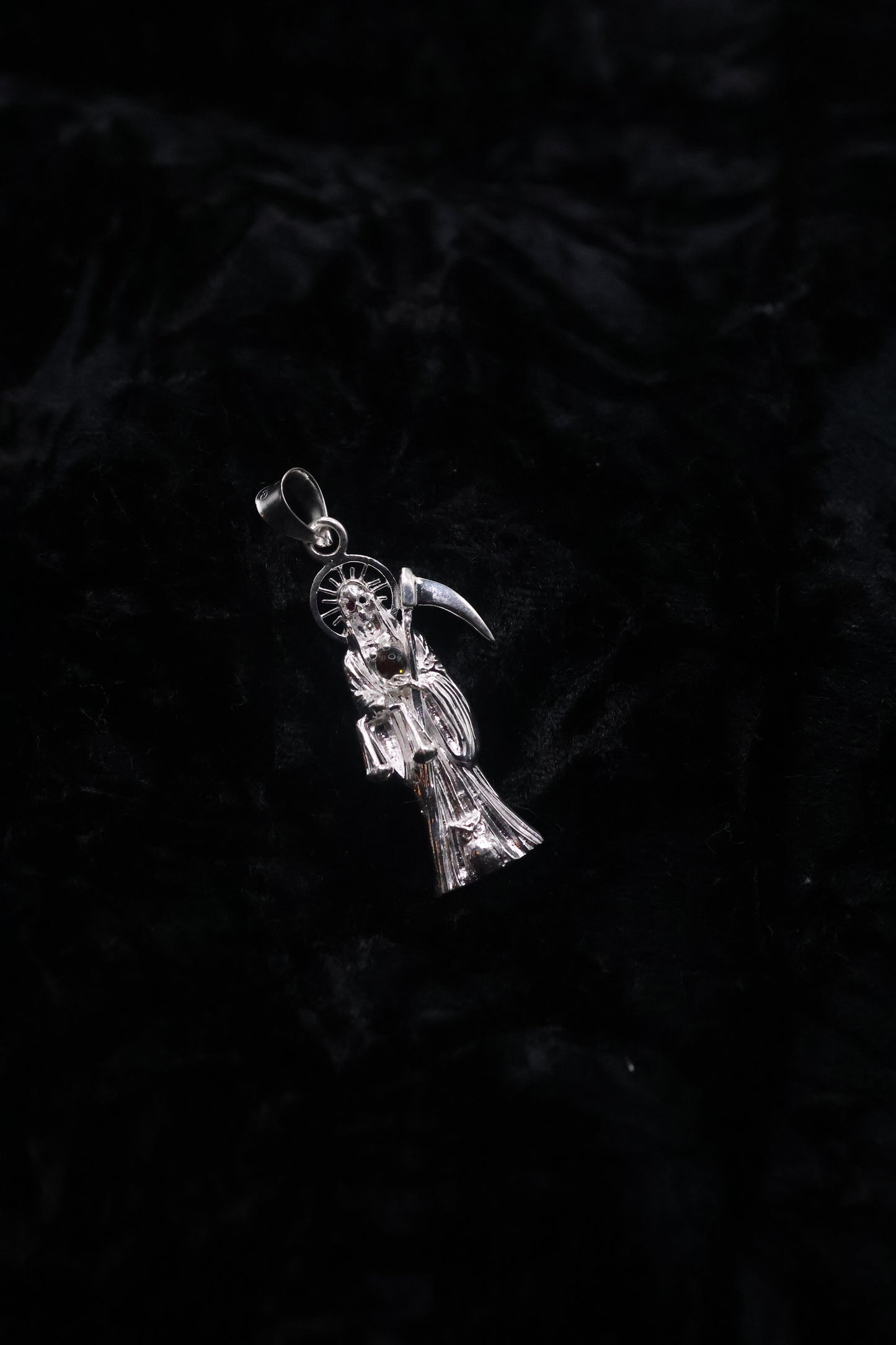 Opal Santa Muerte Pendant