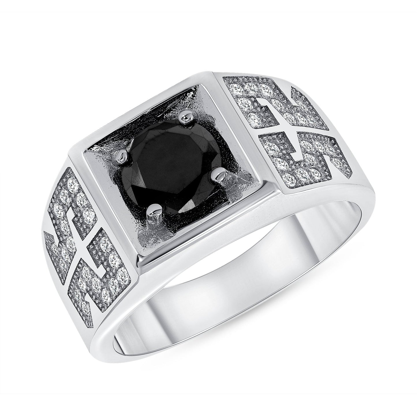 Silver Ring Black diamond