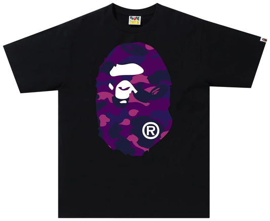 BAPE COLOR CAMO BY BATHING APE TEE BLACK PURPLE