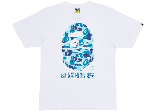 BAPE ABC Camo Big Ape Head Tee 'White/Blue'