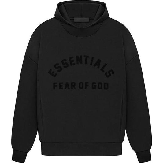JET BLACK HOODIE ESSENTIALS (FEAR OF GOD)