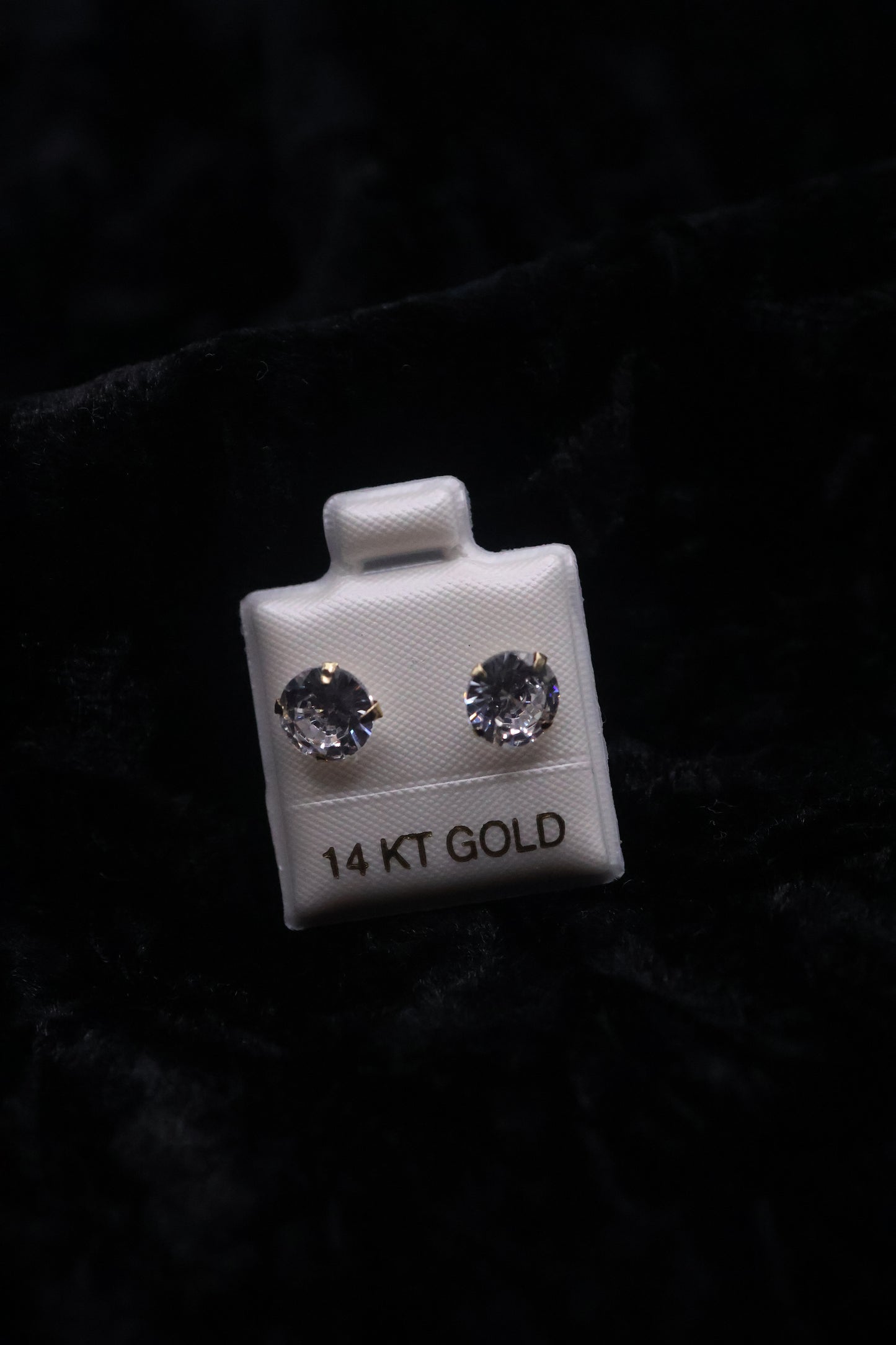 14k 7MM round Earrings
