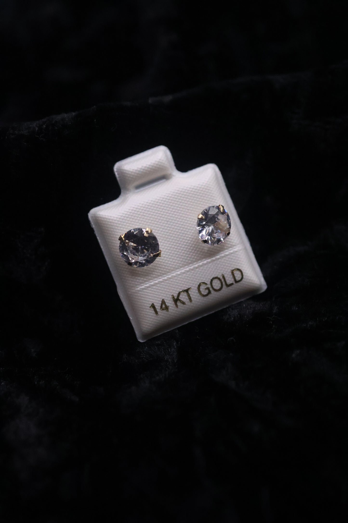 14k 7MM round Earrings