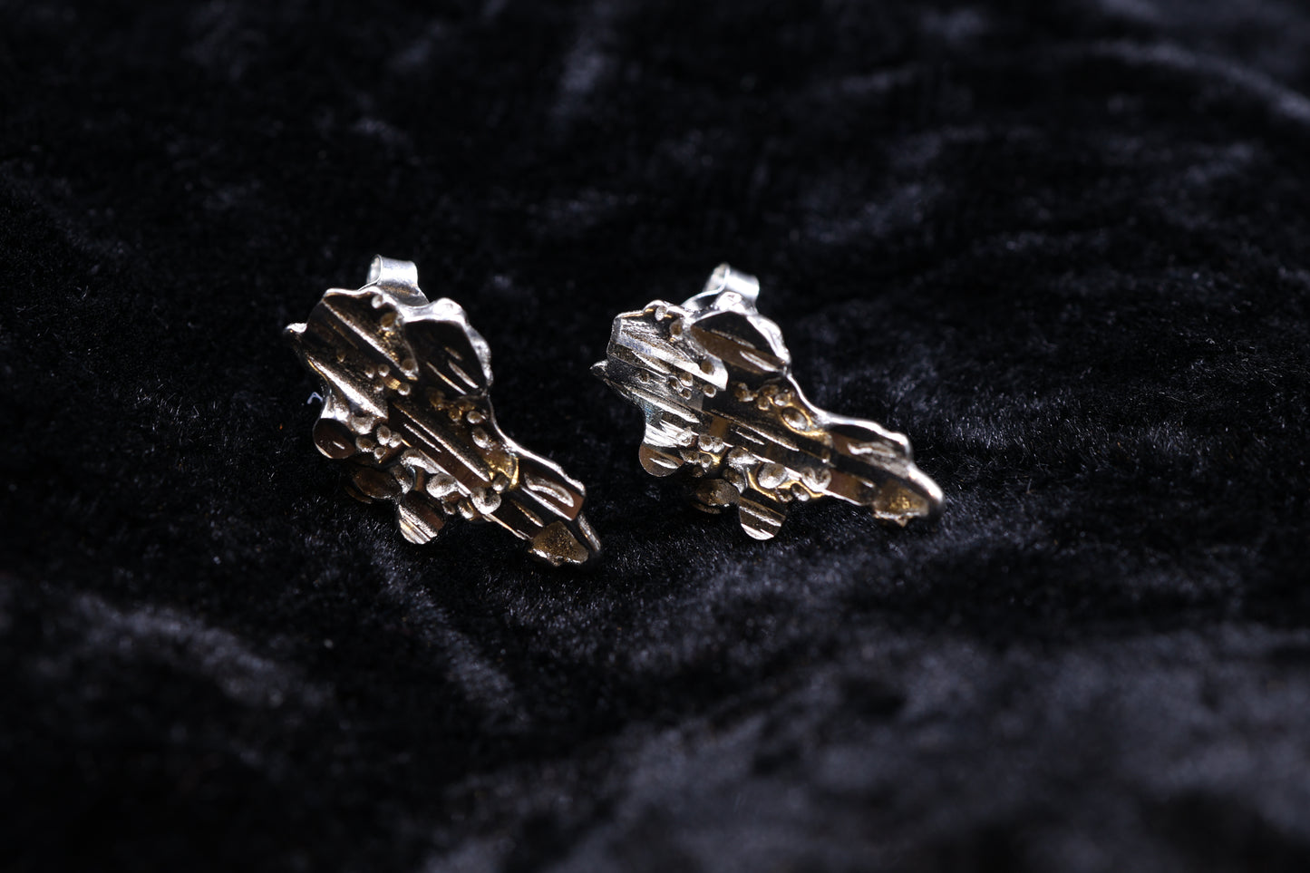 Silver Nugget Earring