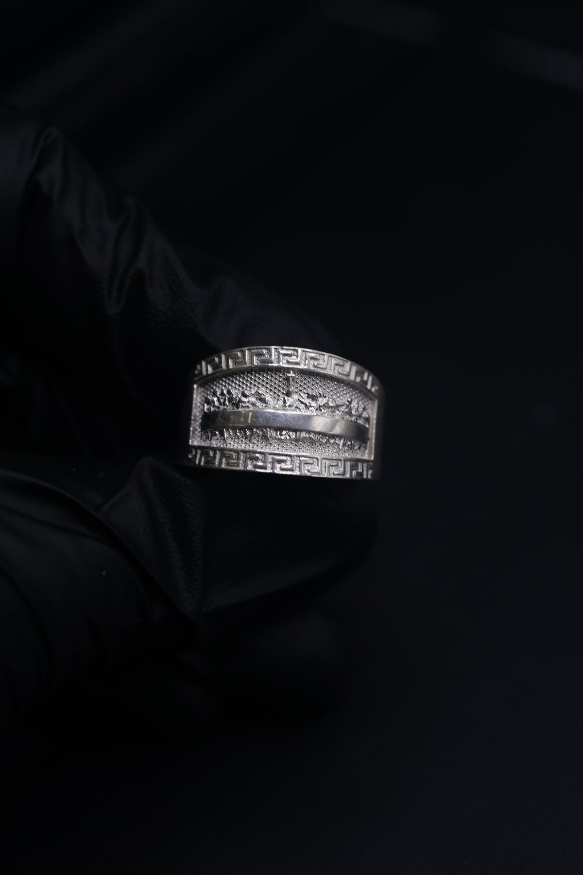 Mens Last supper Ring Silver