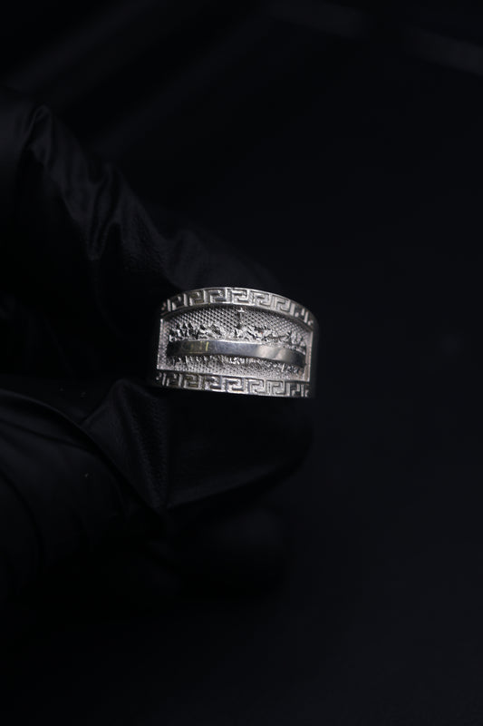 Mens Last supper Ring Silver