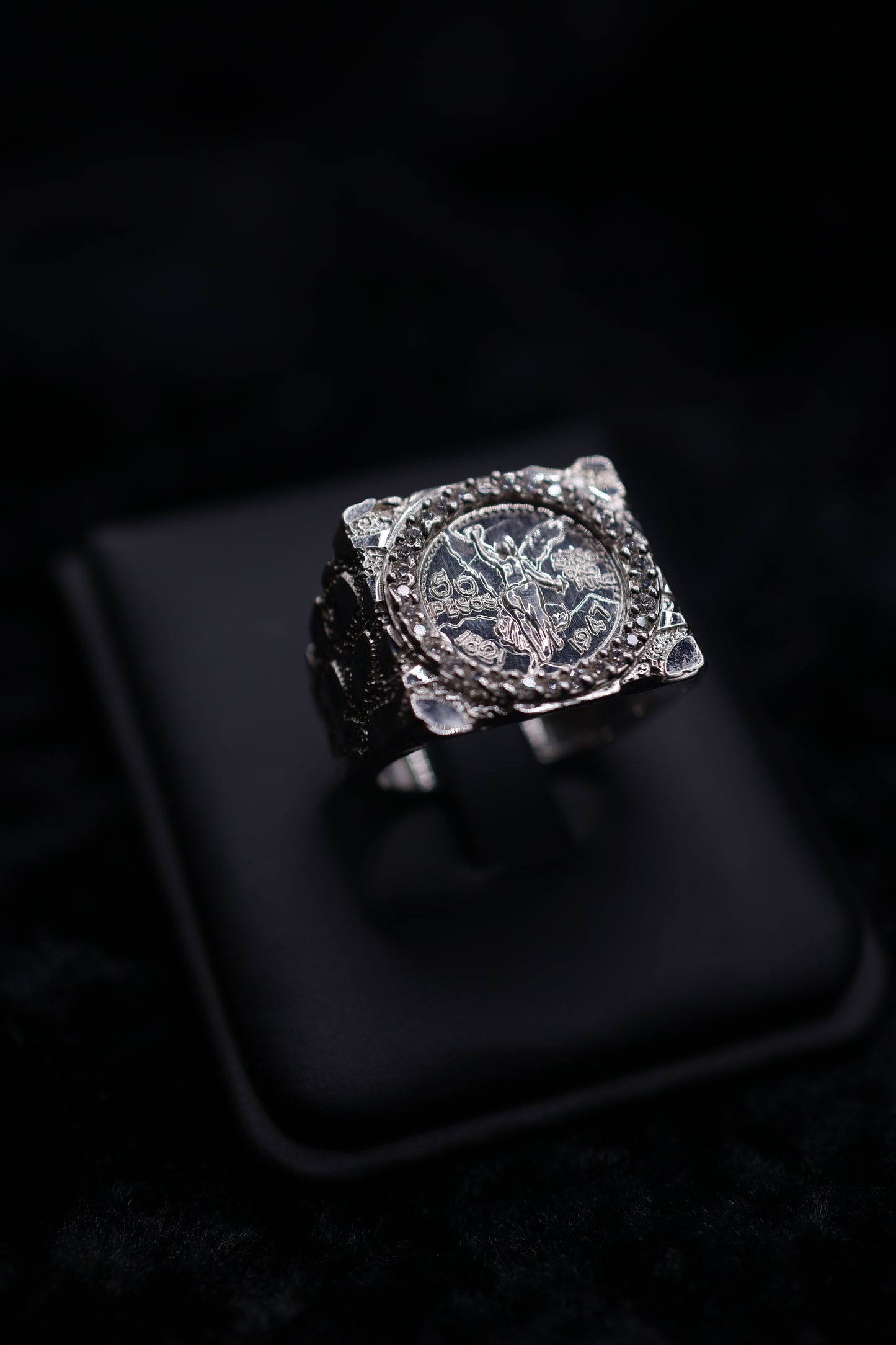 XL Square nugget centenario ring