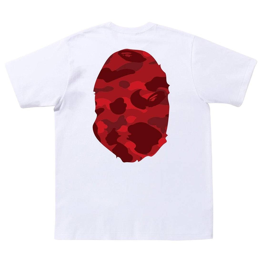 BAPE COLOR CAMO BIG APE HEAD TEE WHITE RED